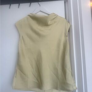 Calvin Klein Pale Yellow Cowl Neck Sleeveless Camisole